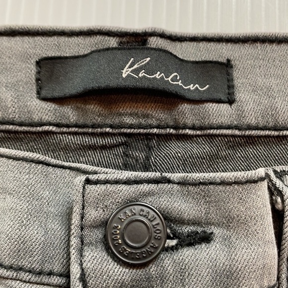 KanCan gray distressed button fly skinny Jean, women’s size 28 - Picture 11 of 15